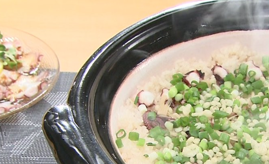 【おびゴハン！】村田シェフが作る“タコと生姜の炊き込みご飯”